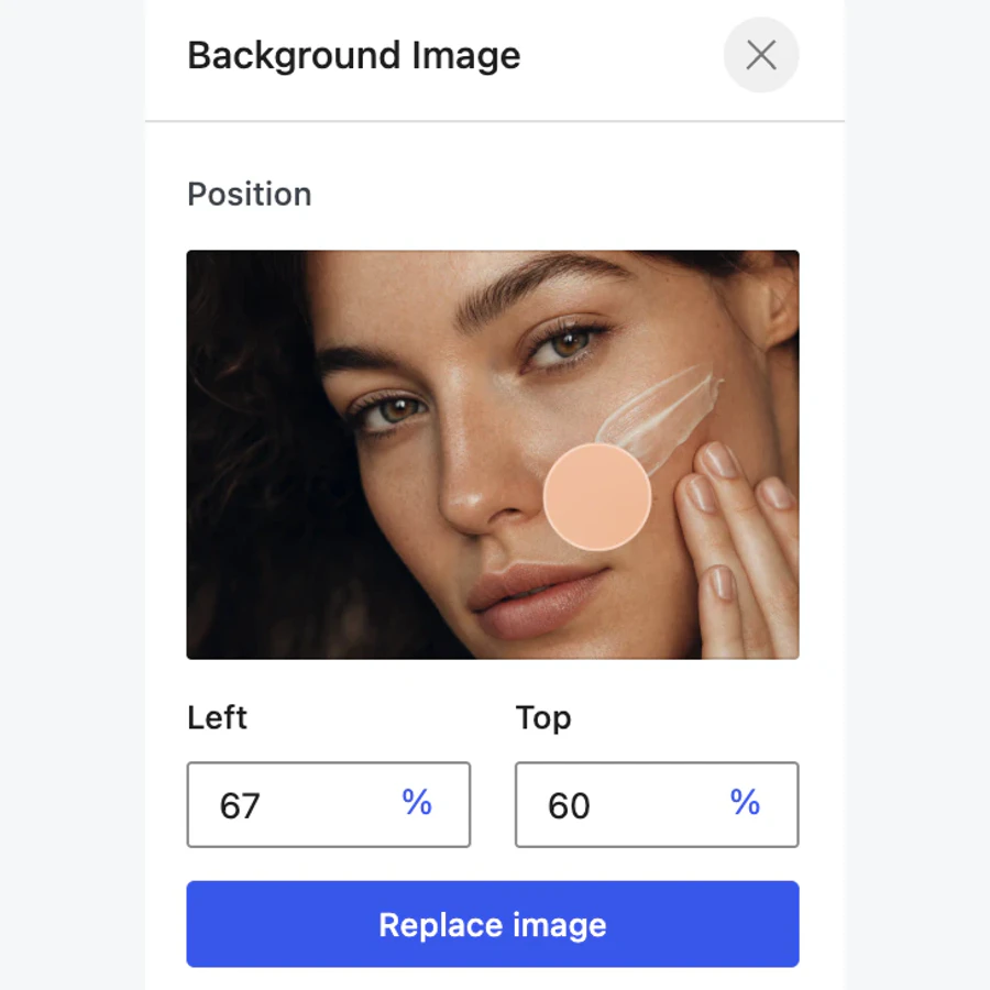 Blocksify Background Image visual position controls in the WordPress editor