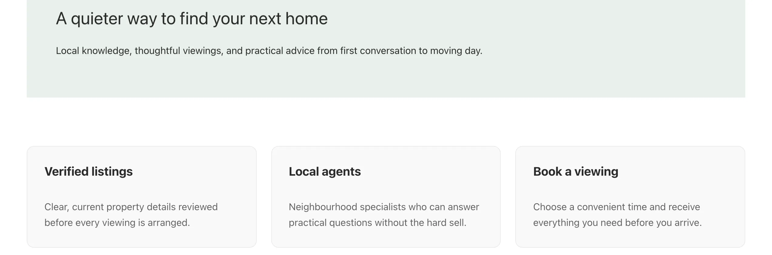The published property introduction is fully opaque in its settled Desktop scroll-position end state, with its supporting feature-card row intact below.