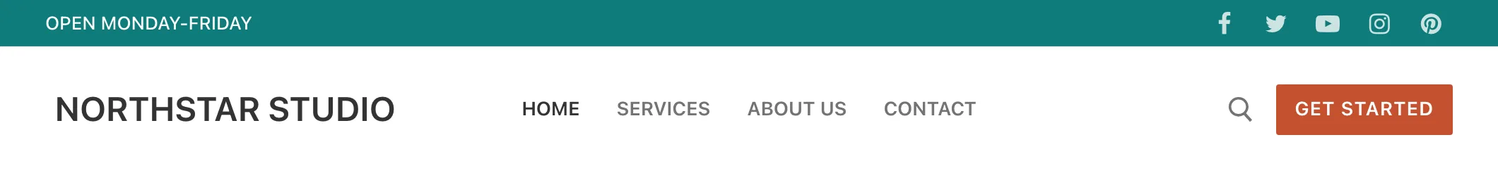 The header preview shows the Logo and Primary Menu separated into different Header Builder Version 2 row columns.