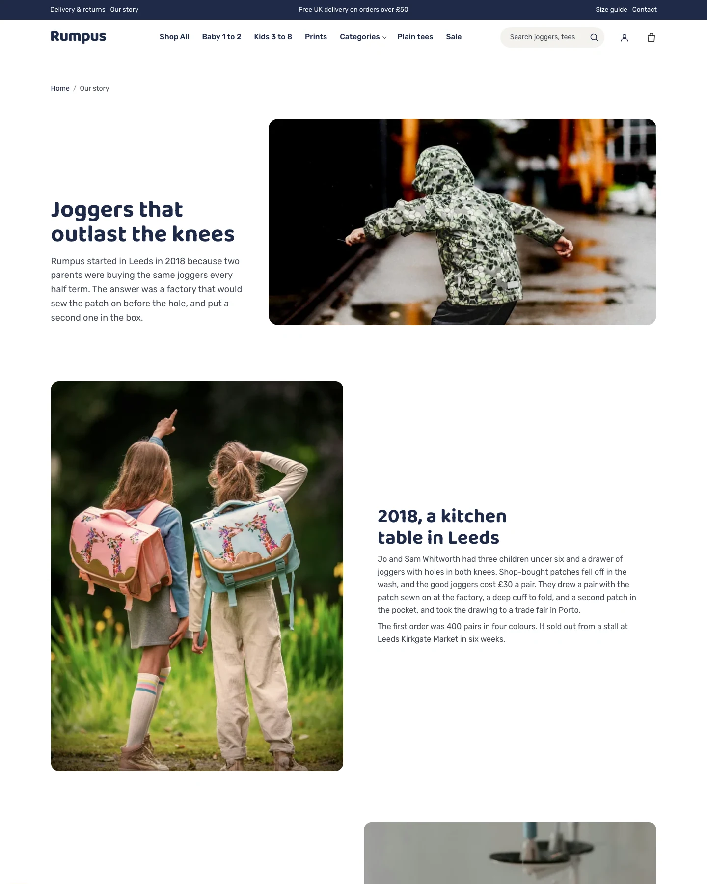 Our Story page preview for Rumpus