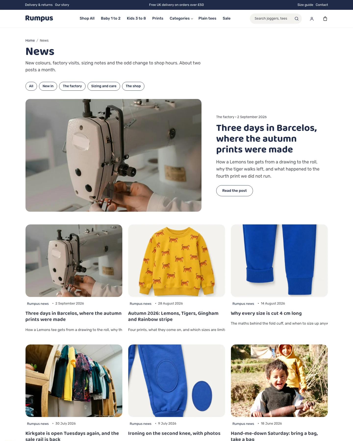 Blog Page page preview for Rumpus