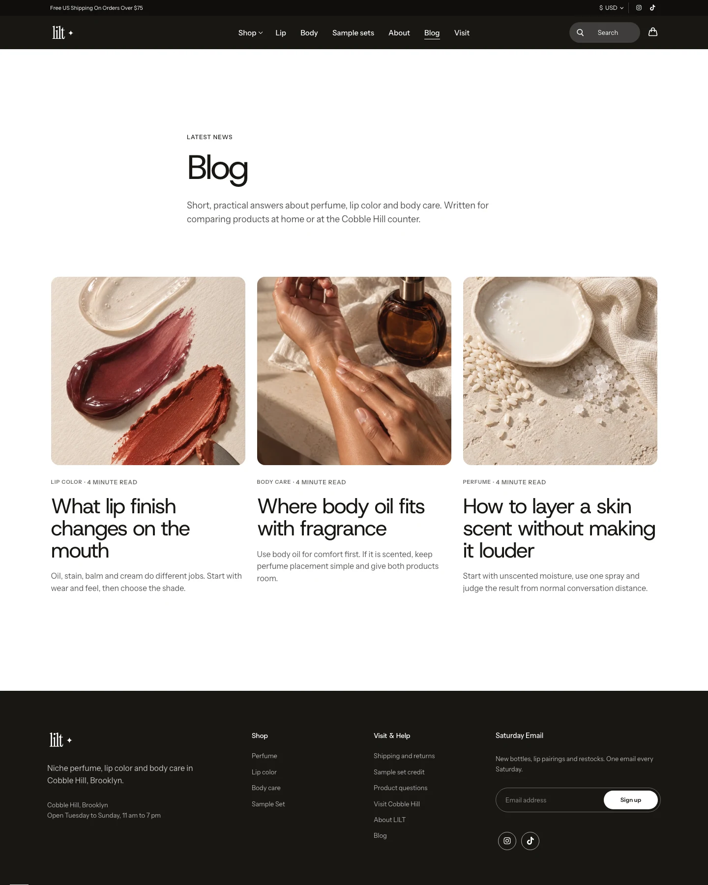 Blog Page page preview for Lilt