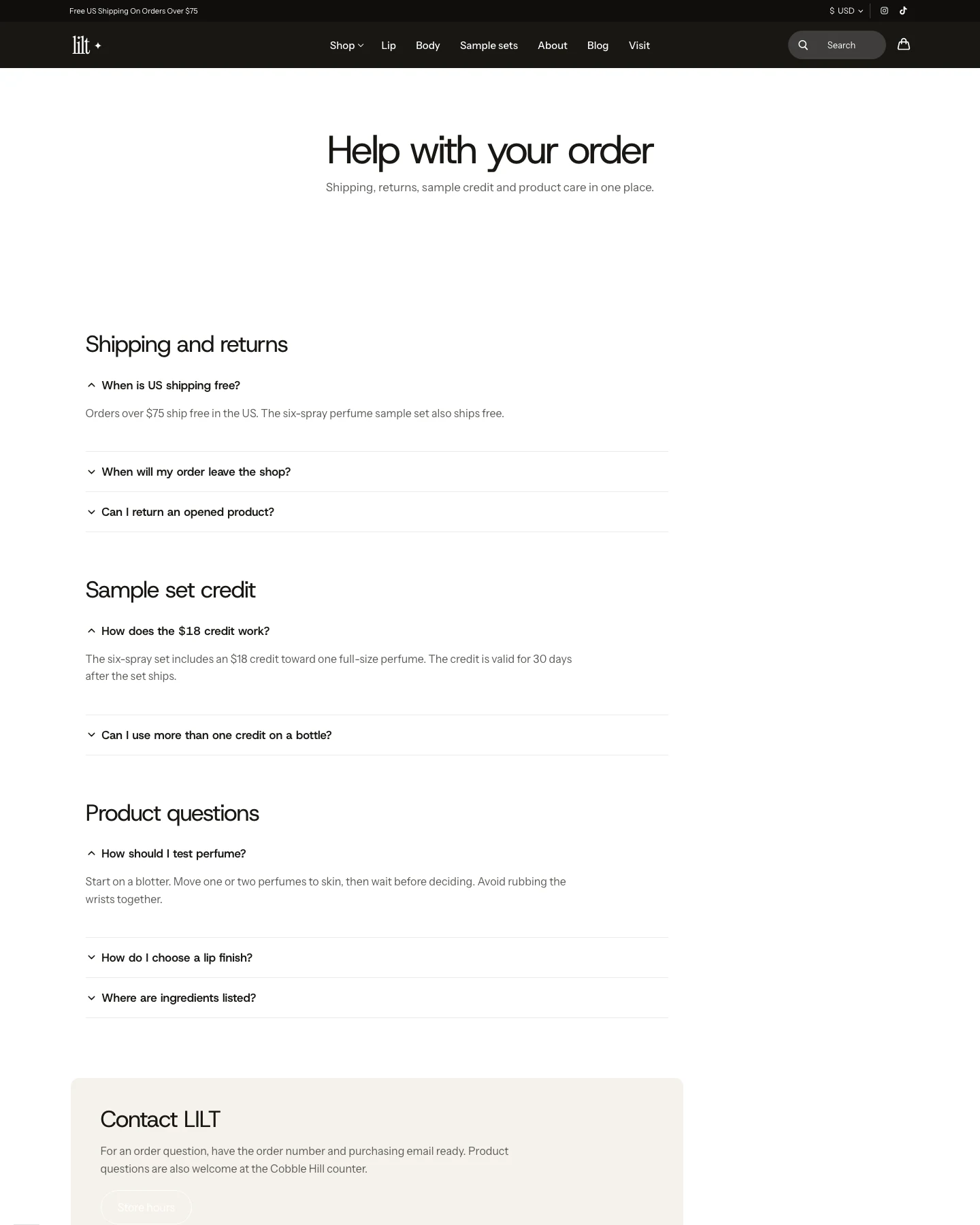 Help page preview for Lilt